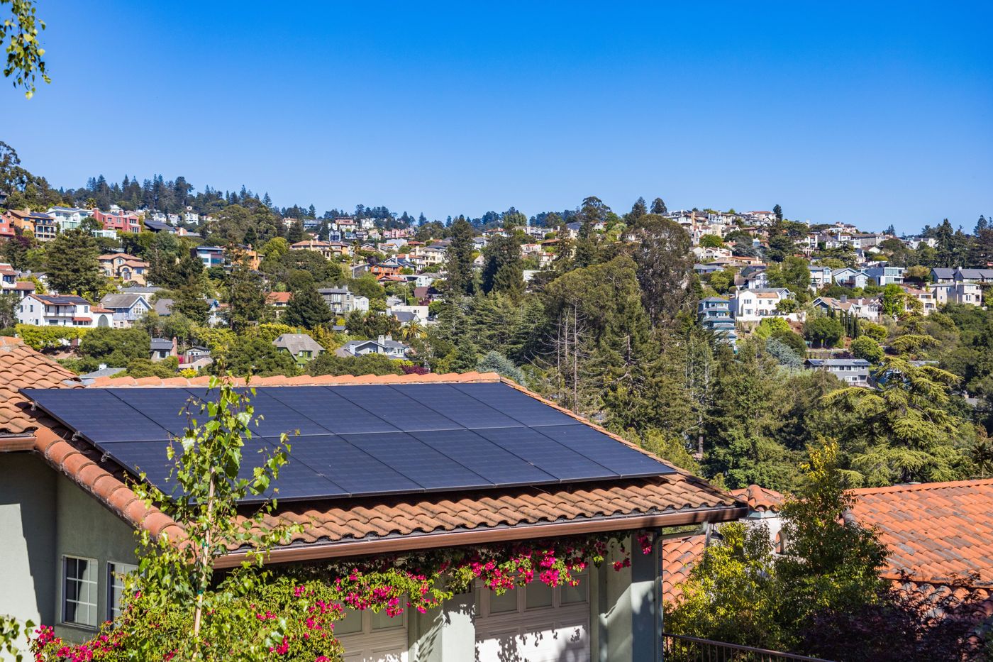 Rooftop solar on a family home