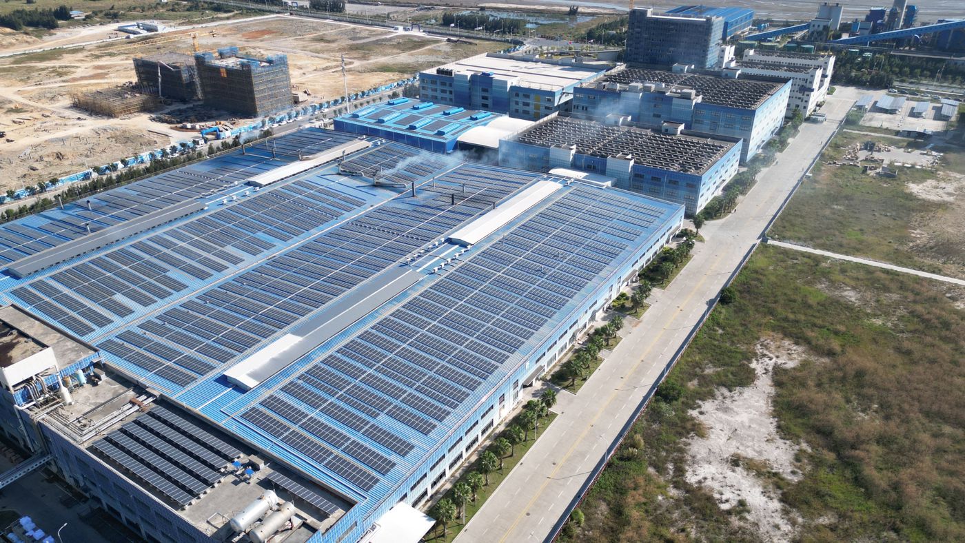 Utility-scale solar plant