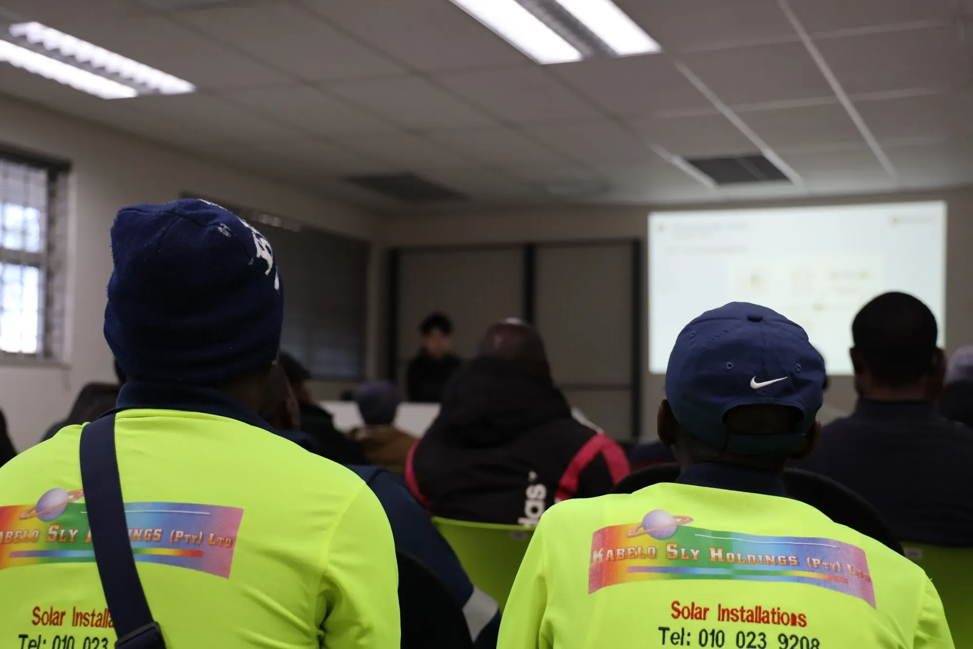 Installers in a GC Solar training session