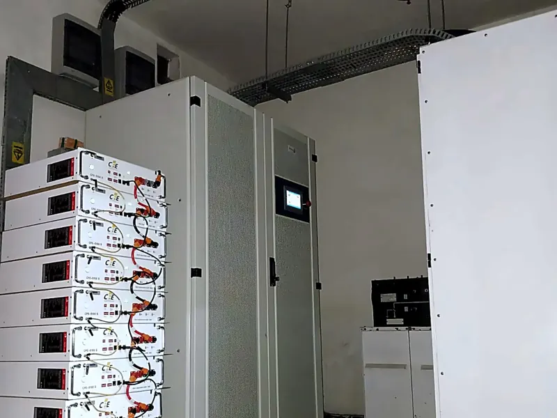 Battery modules and power cabinet at the distribution centre