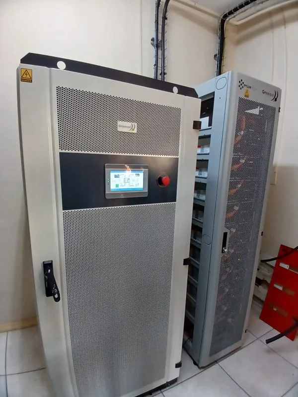 Power and battery cabinets in the Ladysmith plant room